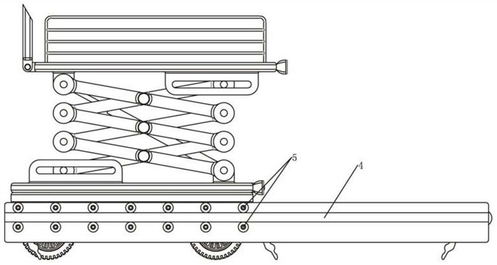 Rail translation type construction lifting workbench