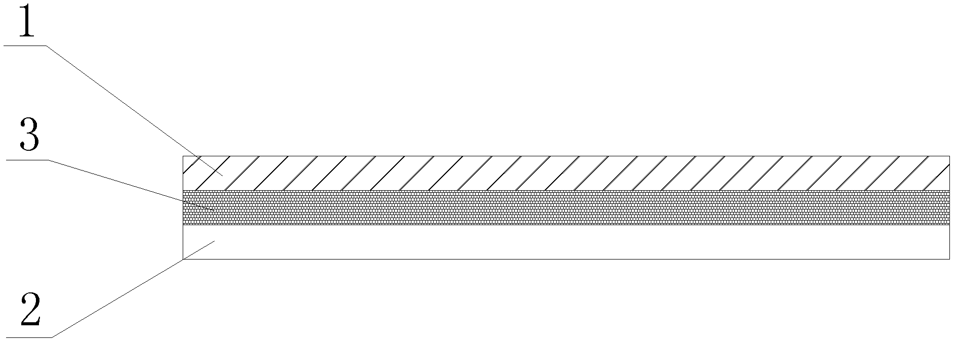 Reflecting film structure of transition layer