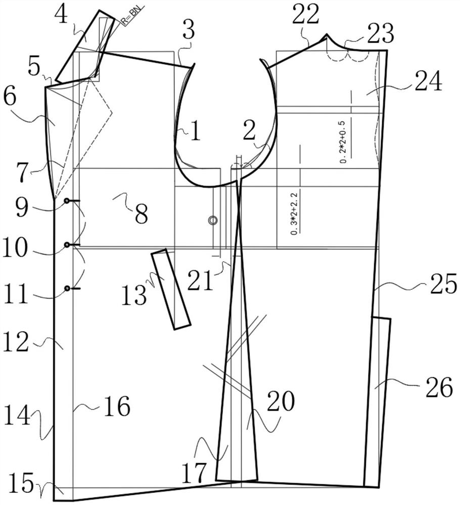 Common style jacket and cutting method