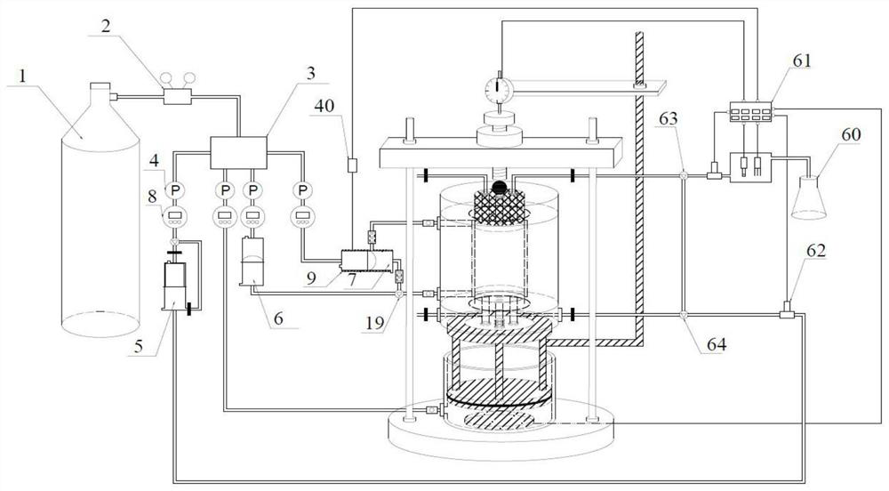 Flexible wall permeameter for realizing temperature-stress integrated control under dry-wet cycle