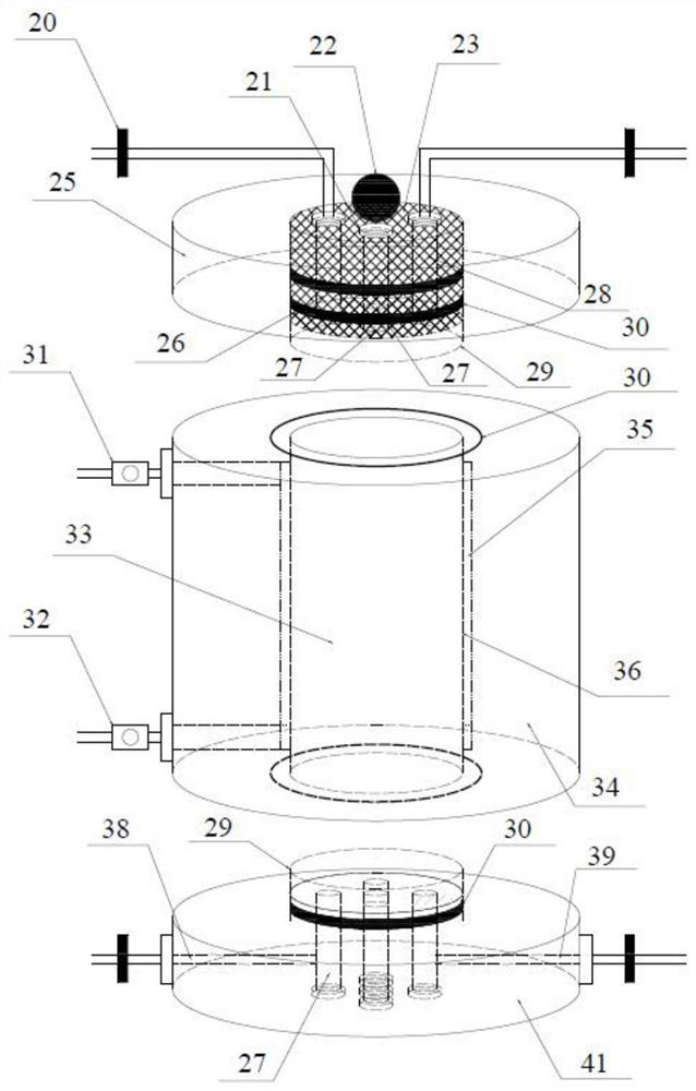 Flexible wall permeameter for realizing temperature-stress integrated control under dry-wet cycle