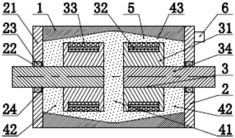 Active dual-control variable-damping magneto-rheological damper for double-rod variable cylinder block