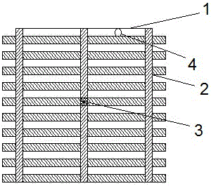 A pile-type filling formwork and its application method