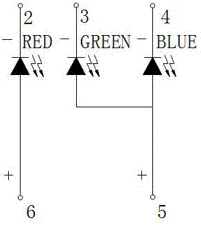 Energy-saving RGB-LED package, package module and display screen thereof
