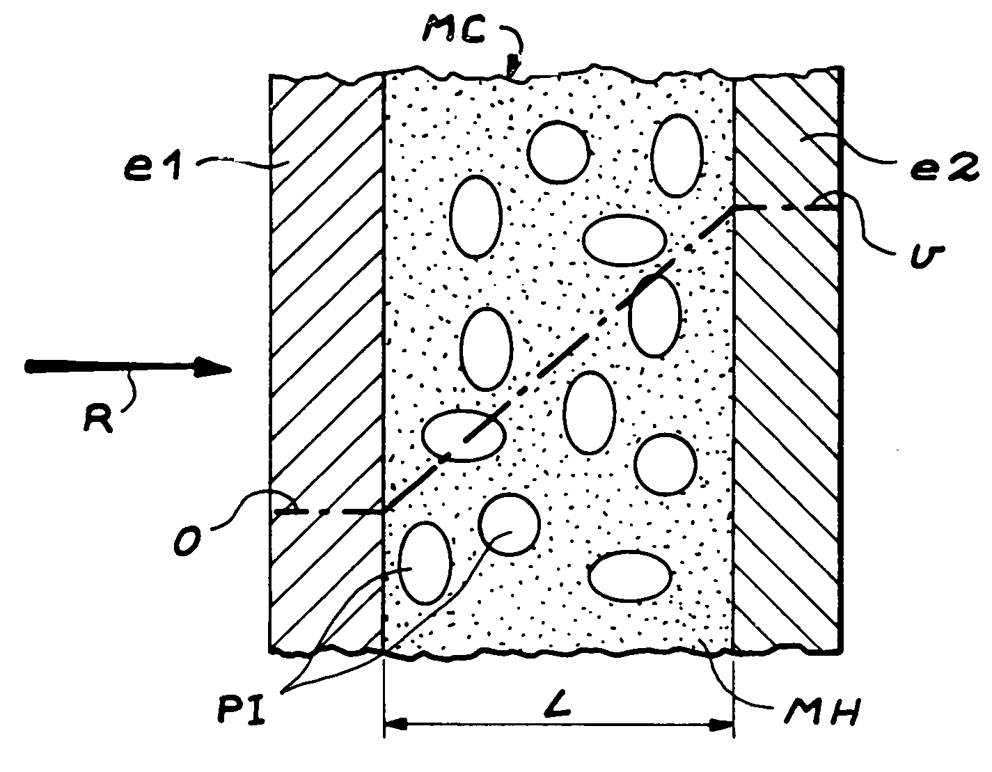 Radiation detector using a composite material and method for making same