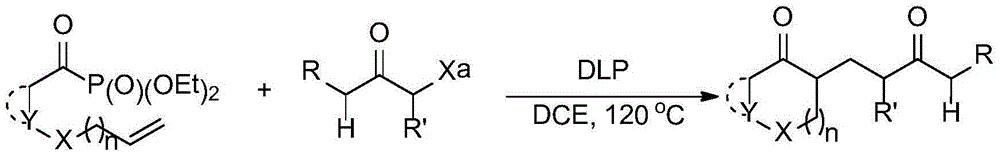 Synthesis method for 1,5-ketonic ester compound under catalyzing of inorganic base