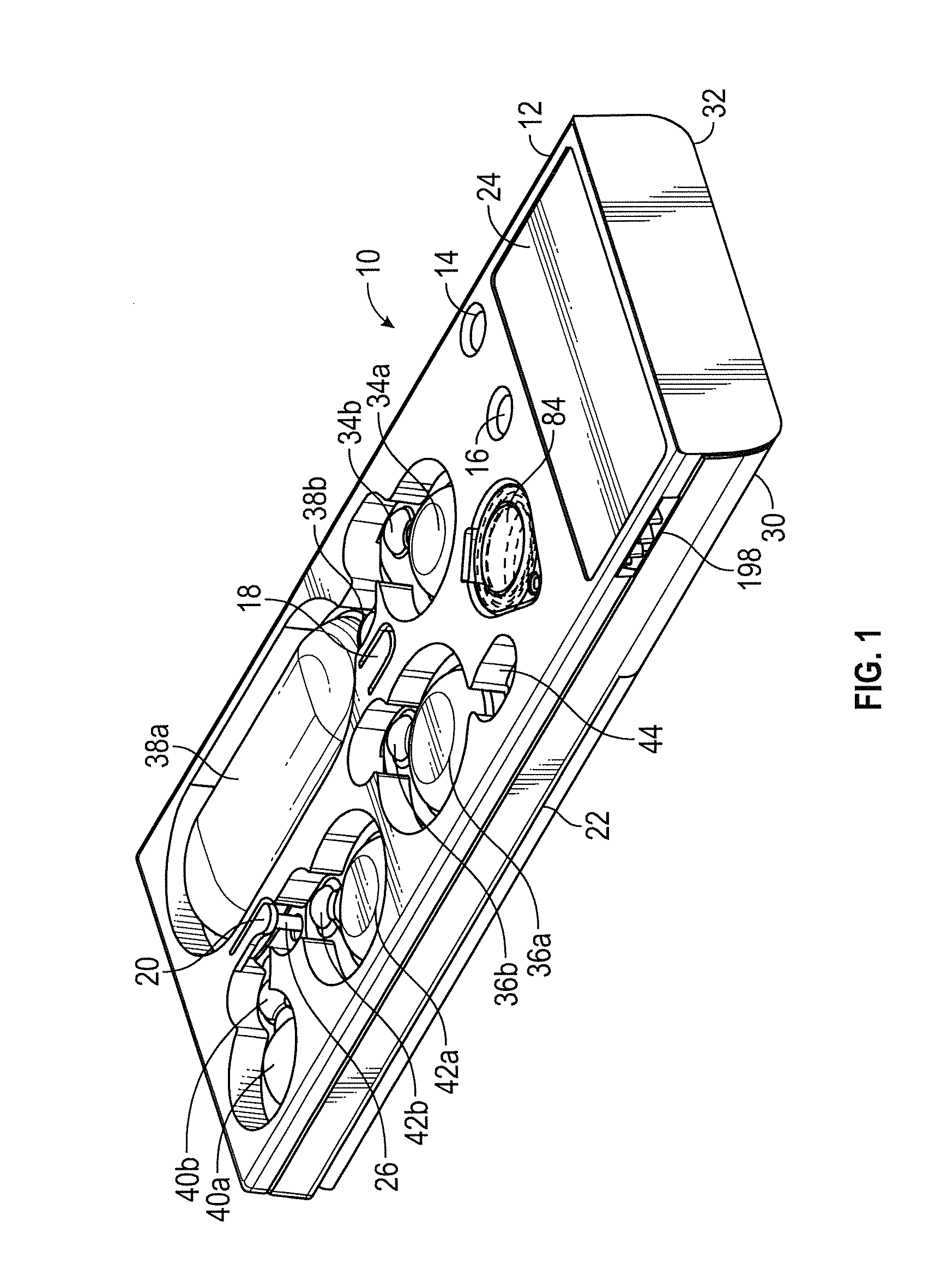 Cartridge for performing assays in a closed sample preparation and reaction system