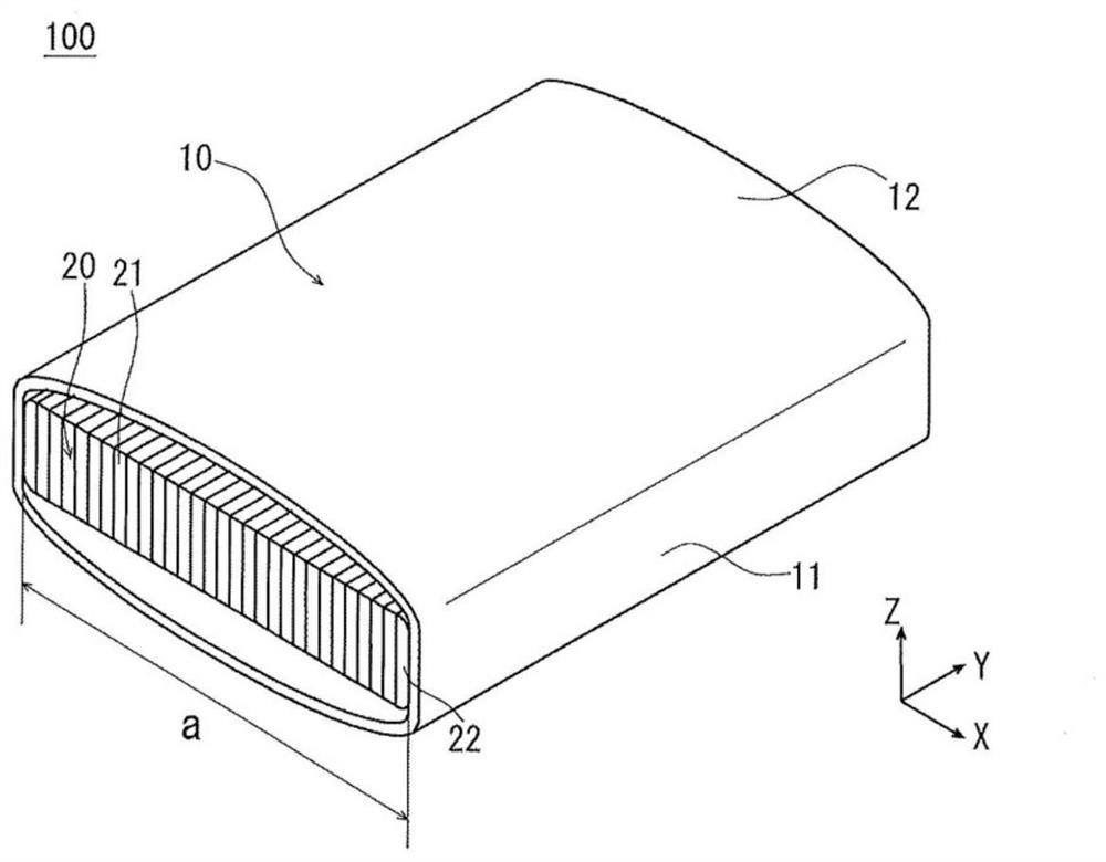 Case and method for manufacturing the same, method for inserting stacked body, and cell stack