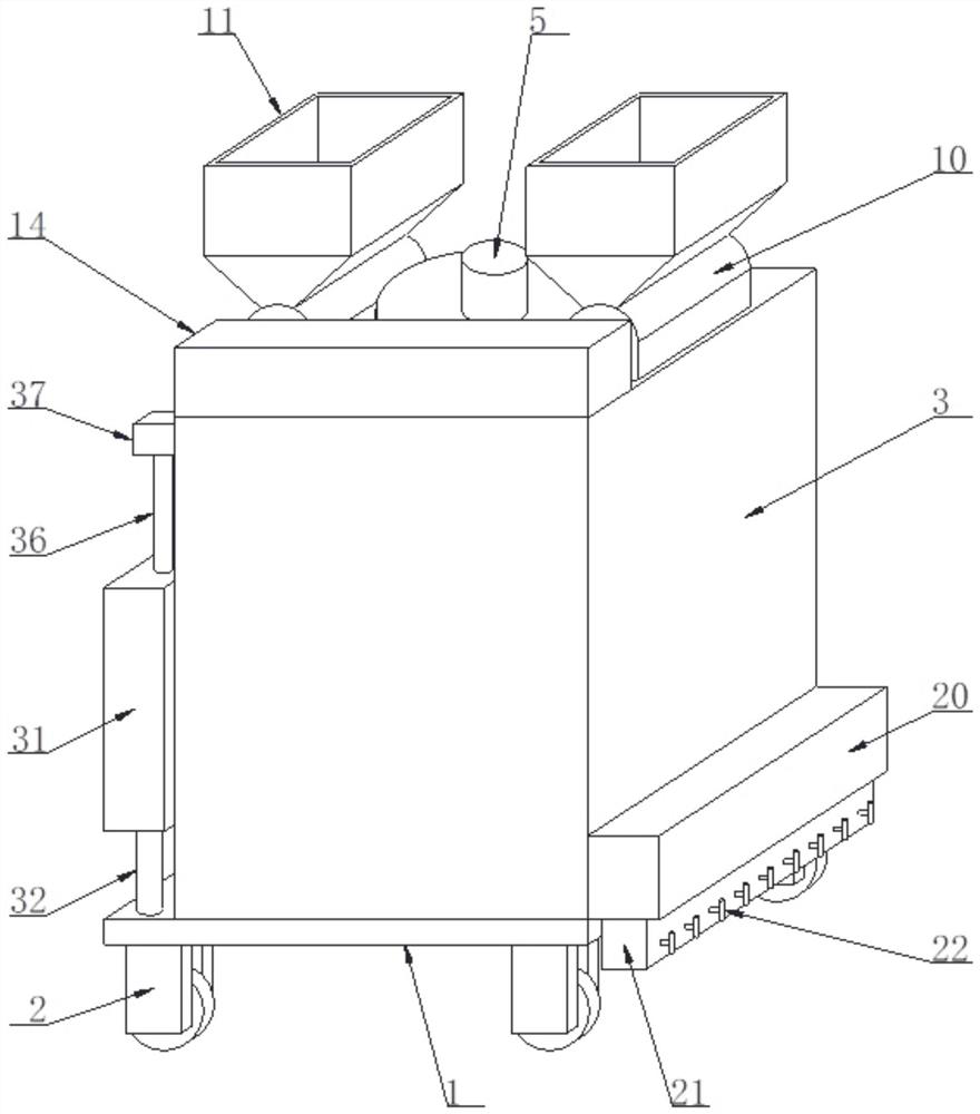 Efficient fertilizing device and material mixing, charging, fertilizing and push-pull mechanism thereof