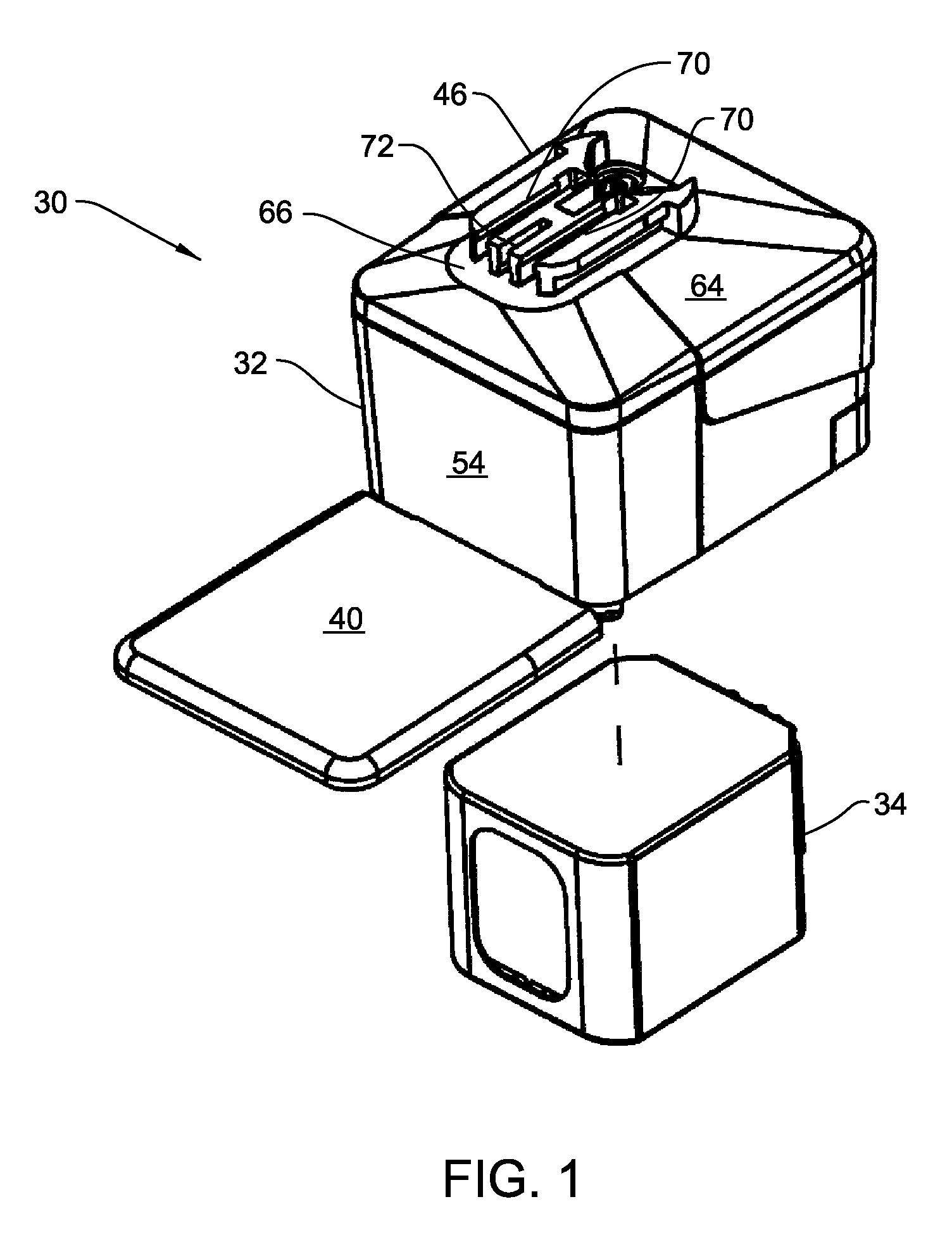 Aseptic battery with a removal cell cluster, the cell cluster configured for charging in a socket that receives a sterilizable battery