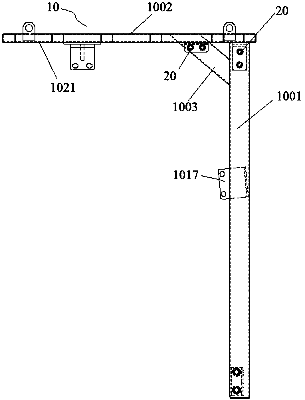 Forklift protection device and forklift with forklift protection device