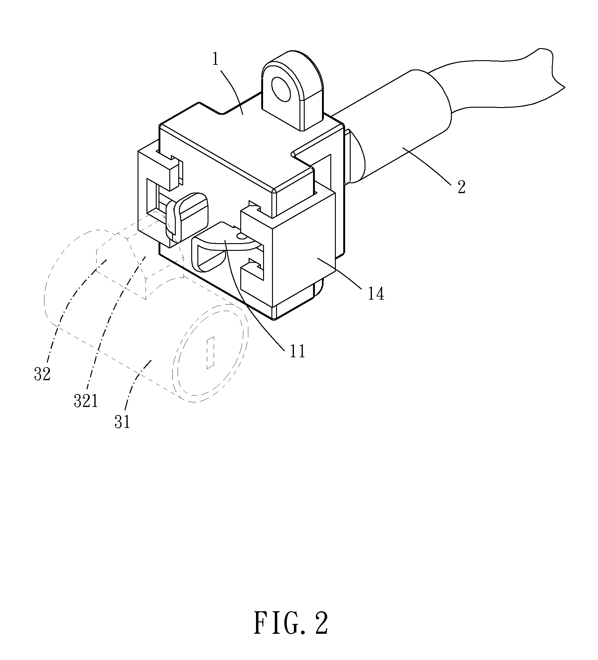 Engagement structure for a cable head