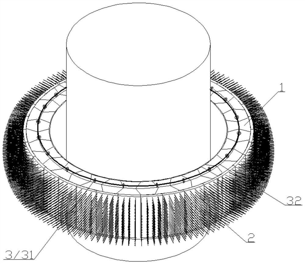 Pier anti-collision device with relative height position capable of being adaptively adjusted