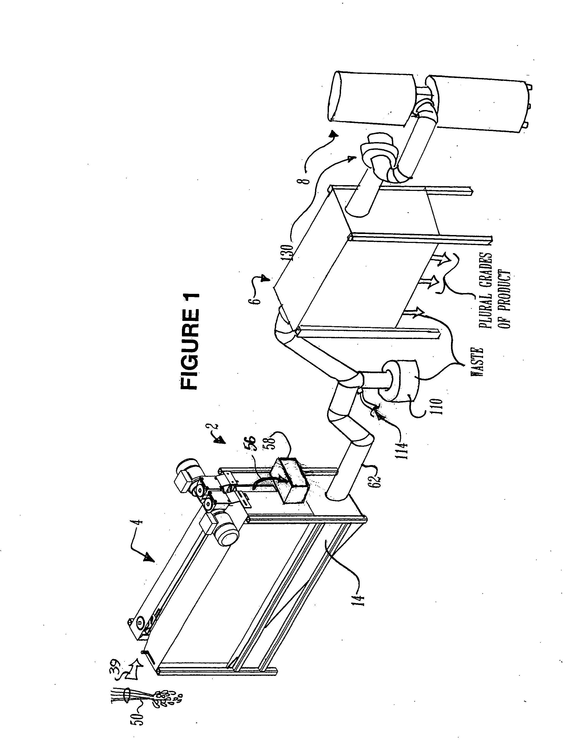 Dried lavender flower separator system and method