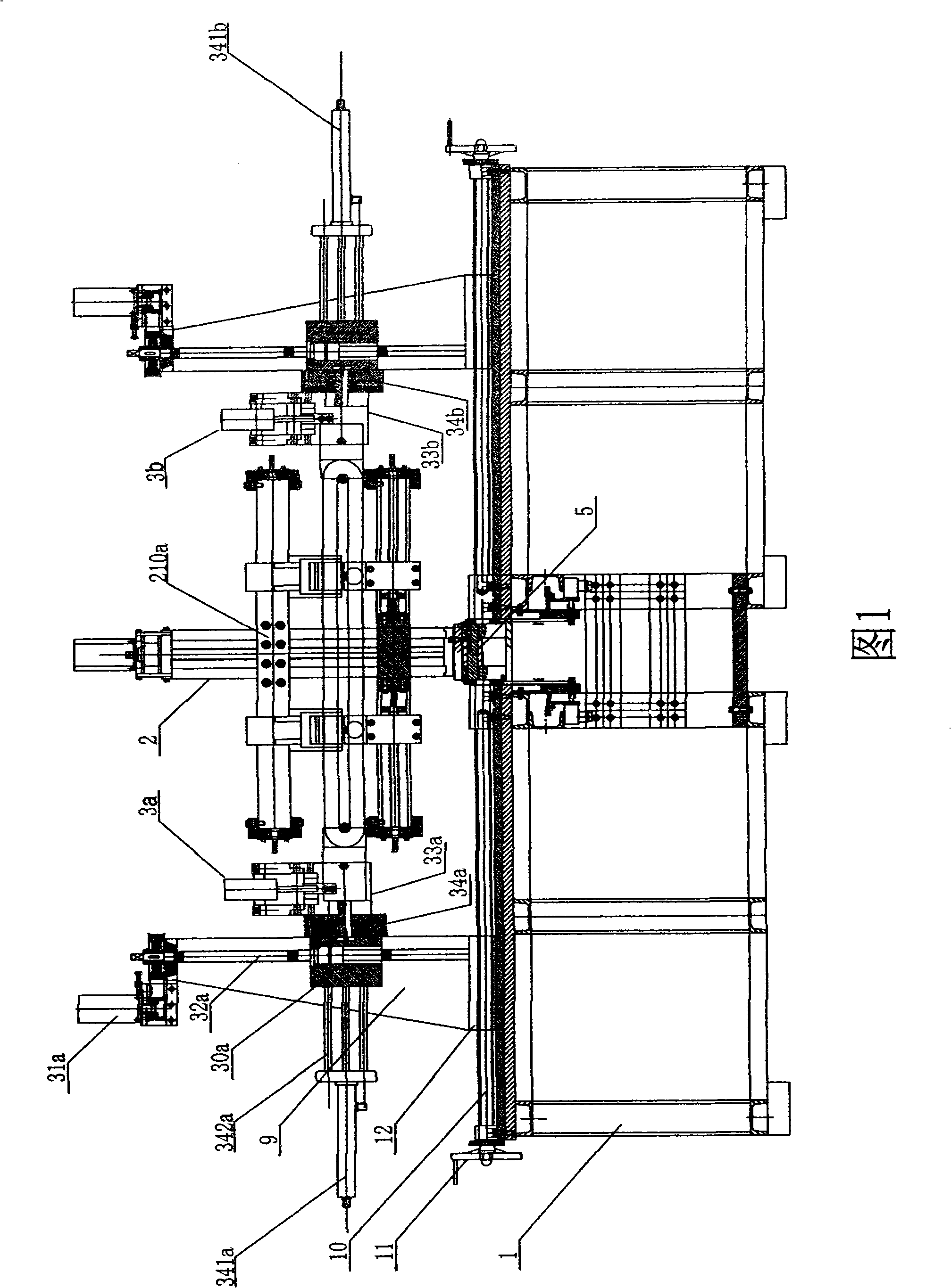 Full-automatic topological expanding machine for stator coil of megawatt wind power generator