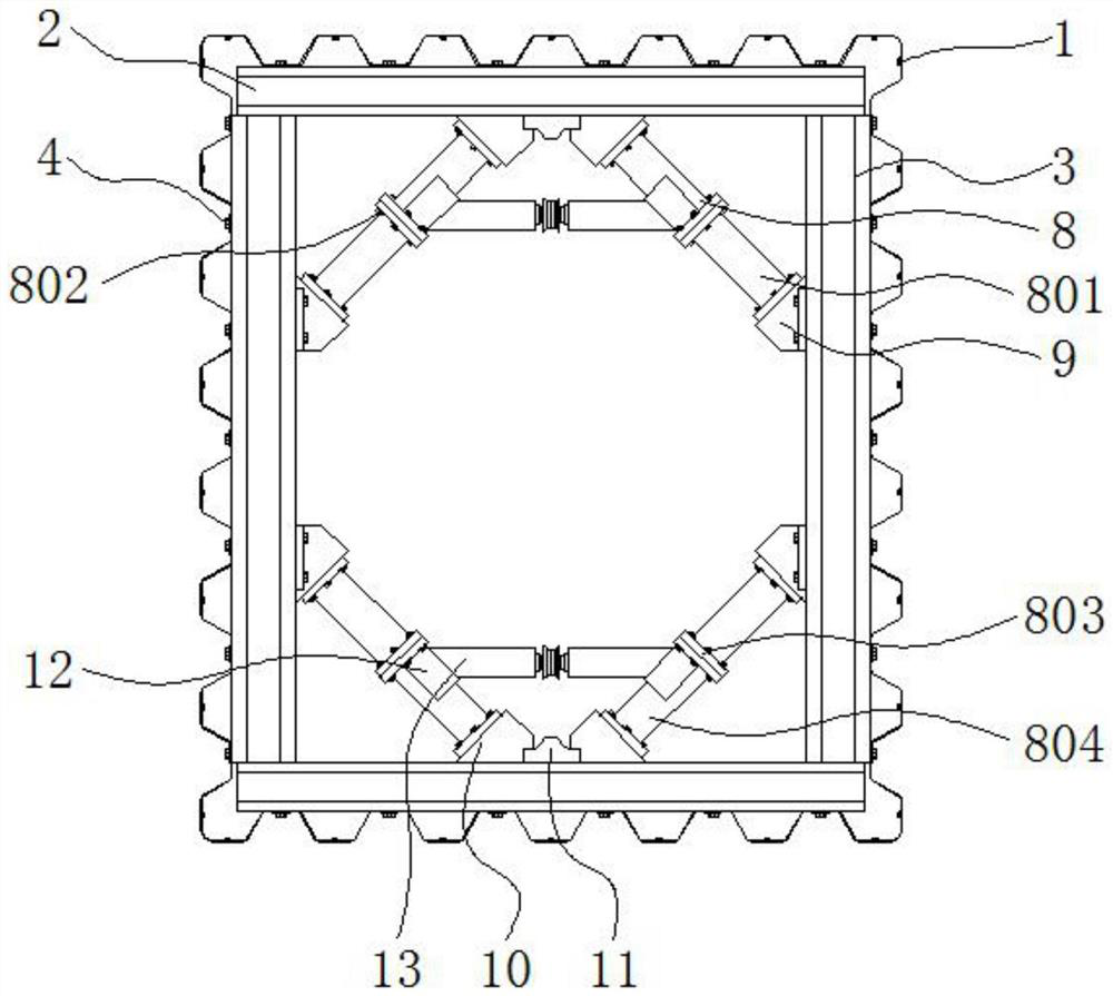 A steel sheet pile connecting wall