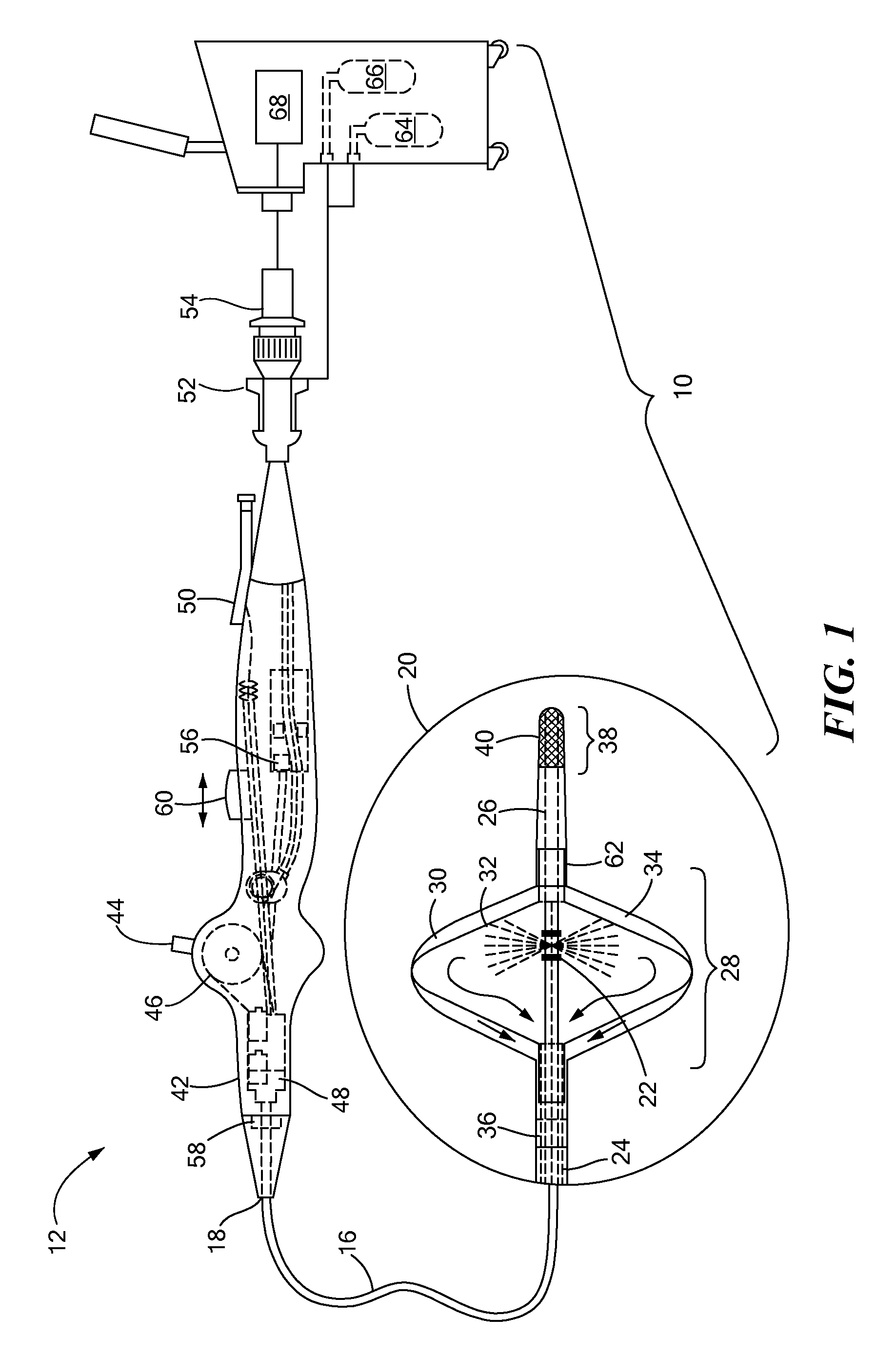 Cryogenic balloon device with radiofrequency tip