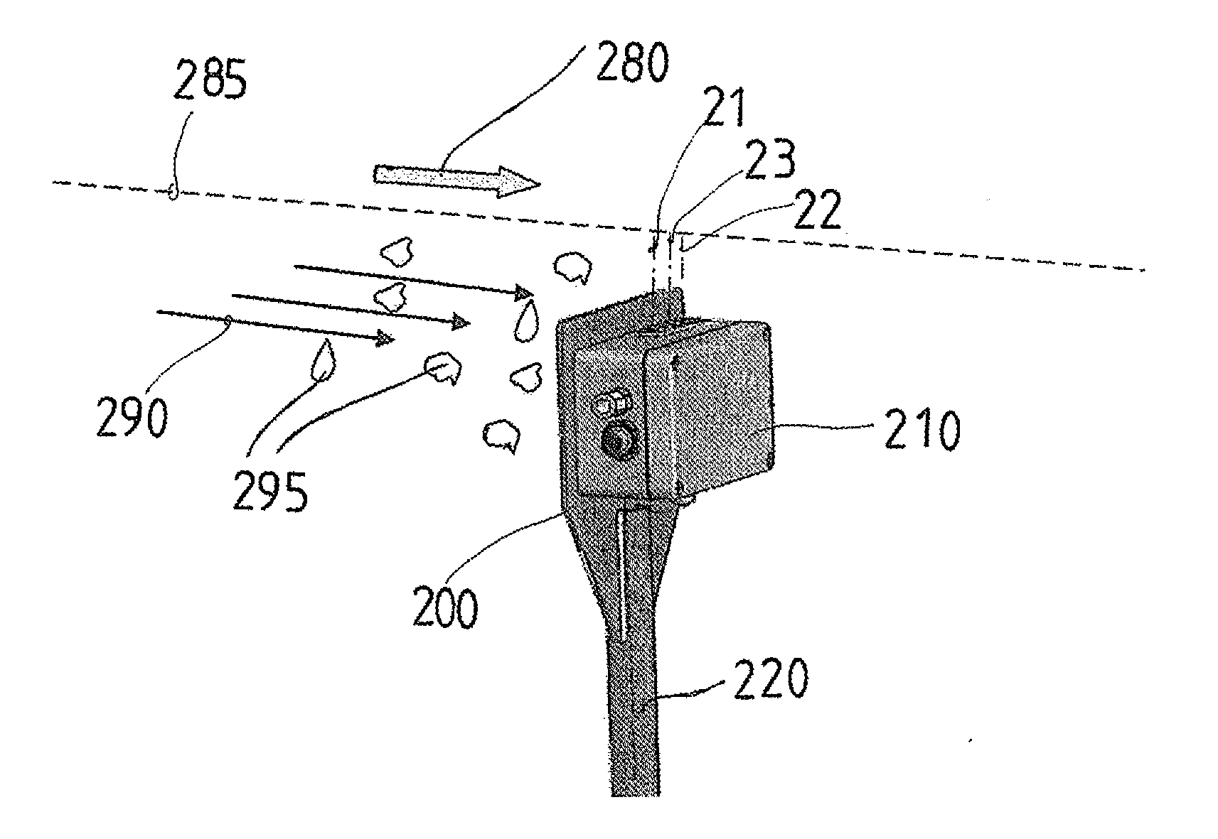 Device for determining the water content of a target