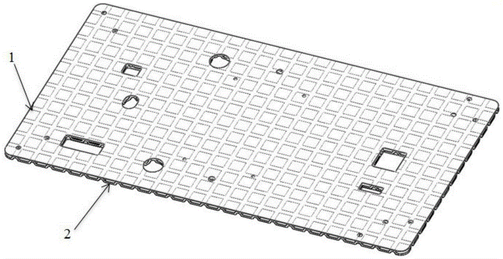 A base plate used for engineering machinery cab
