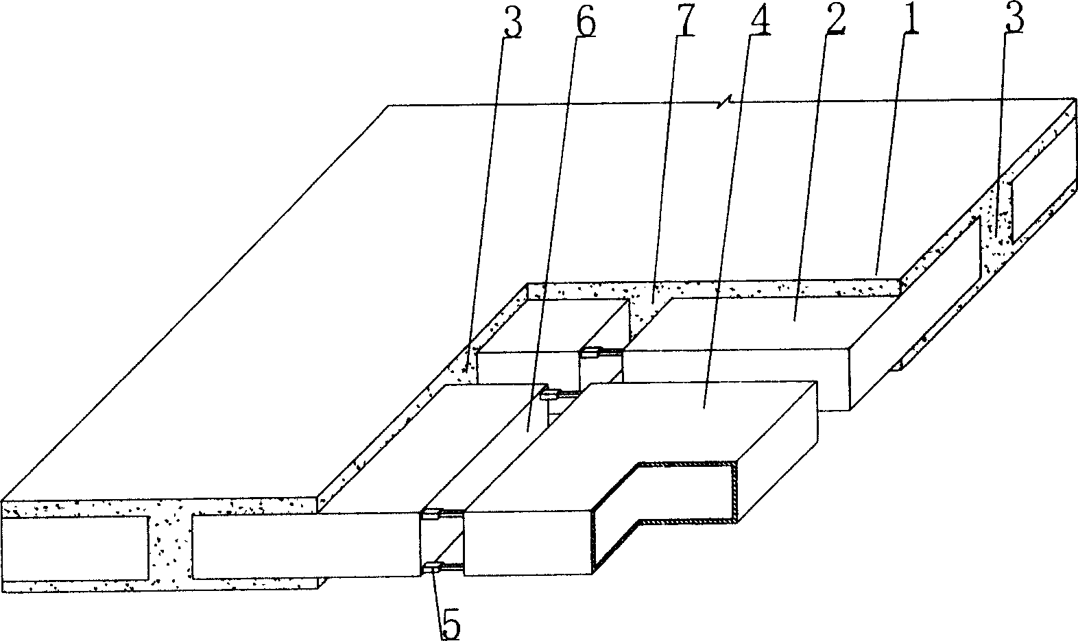 Reinforced bar concrete hollow slab