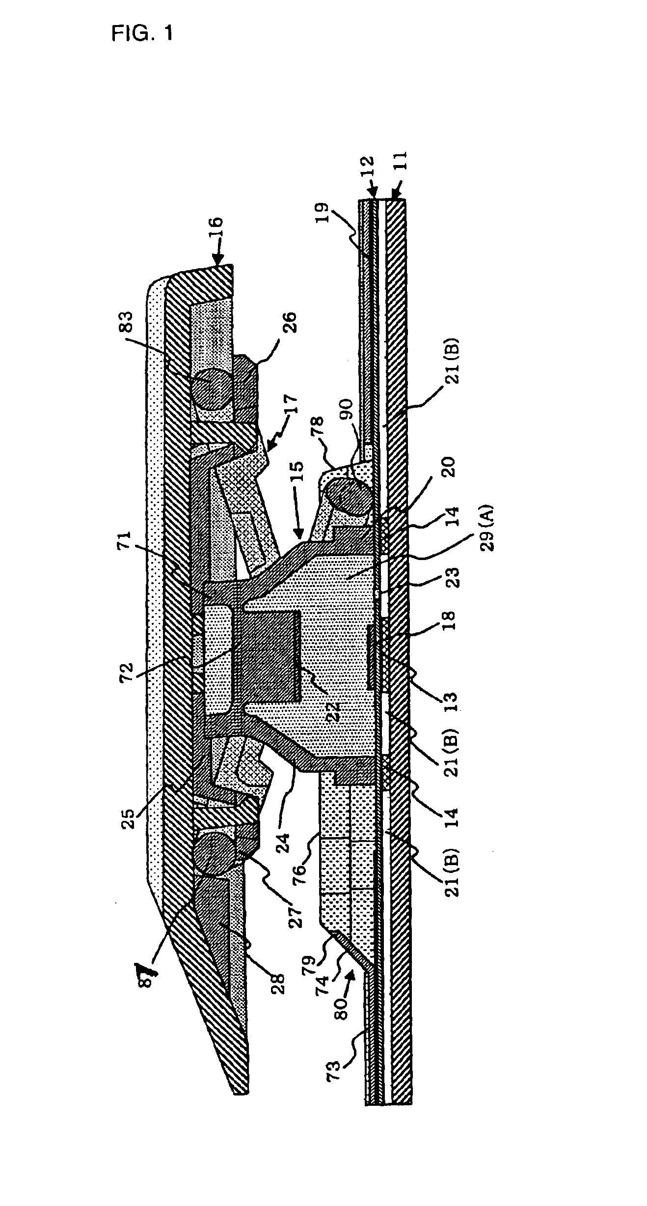 Keyboard switch with internal fluid containment network