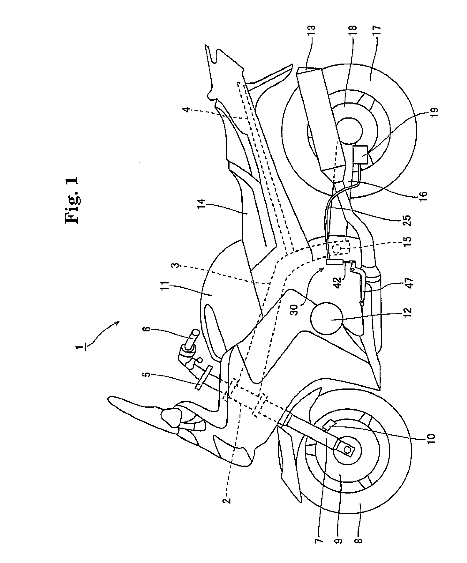 Hydraulic master cylinder and vehicle provided with the same