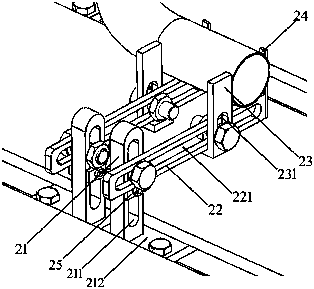 Fast detection device for spatially continuous bent pipe