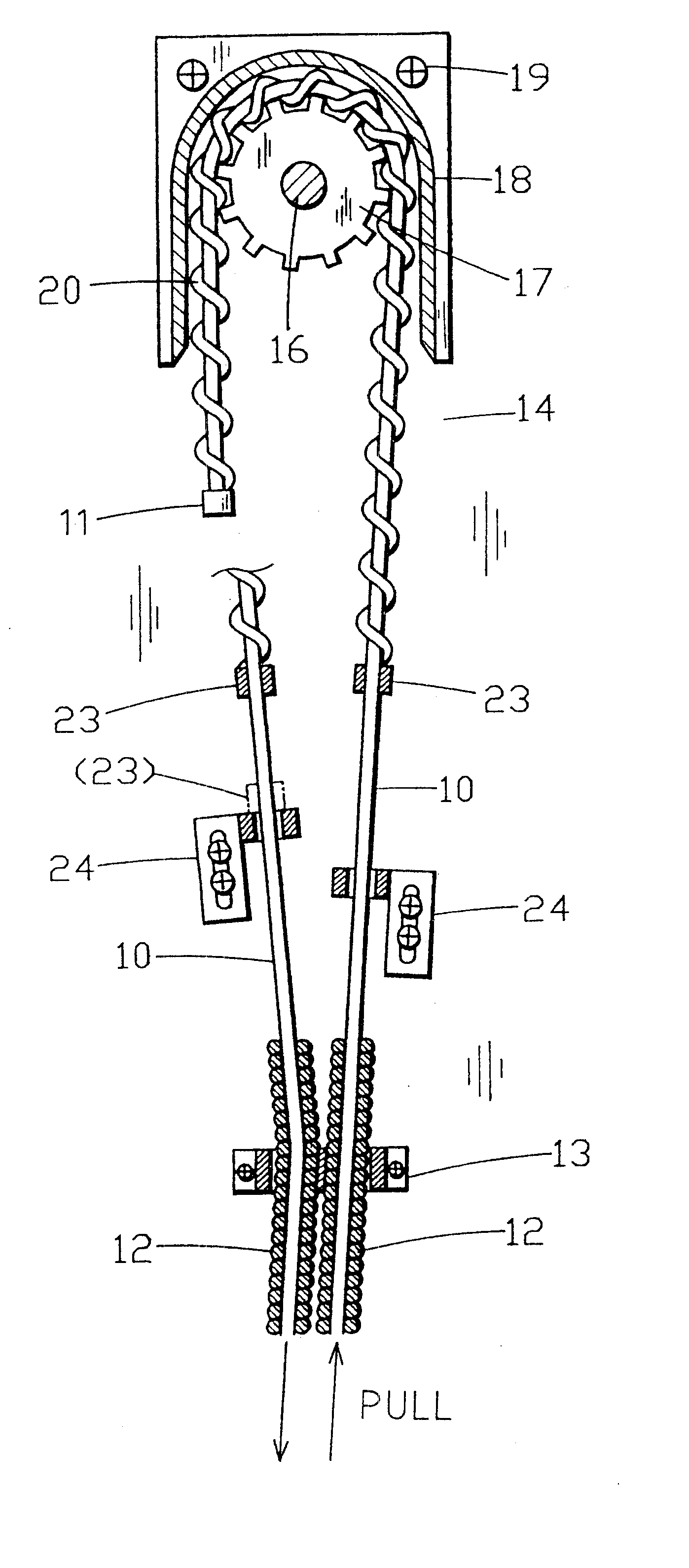 Control wire driving mechanism for use in endoscope