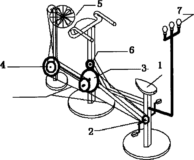 Fan pedal body building vehicle