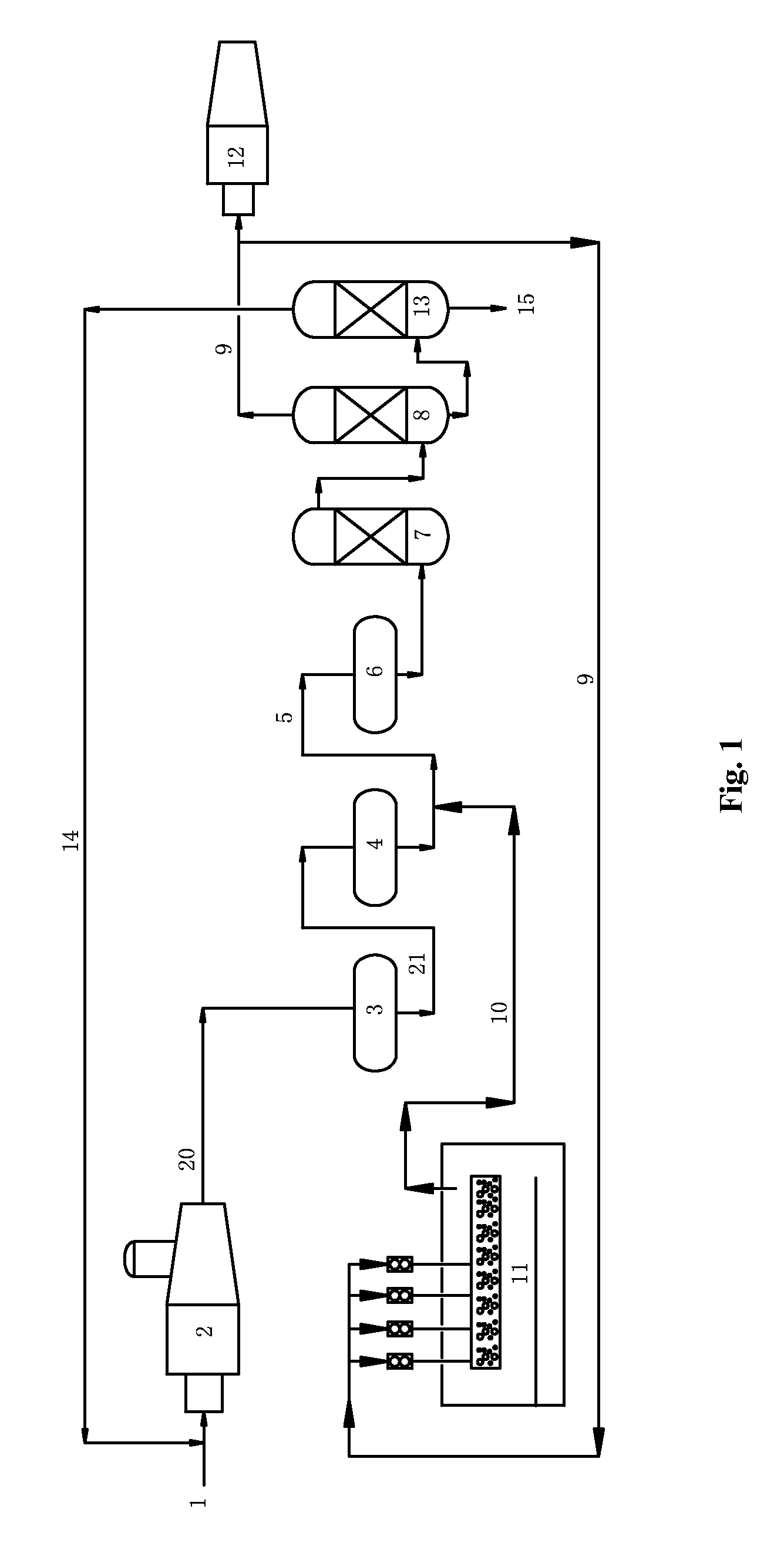 Process for reducing sulfur emission of sulfur plant