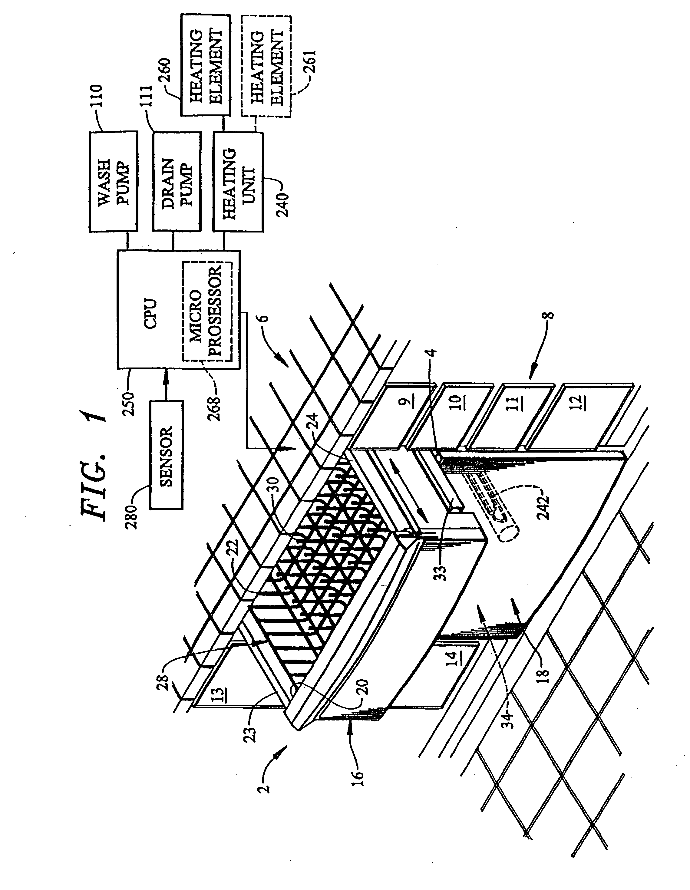 Rapid heat system for a multi-tub dishwasher
