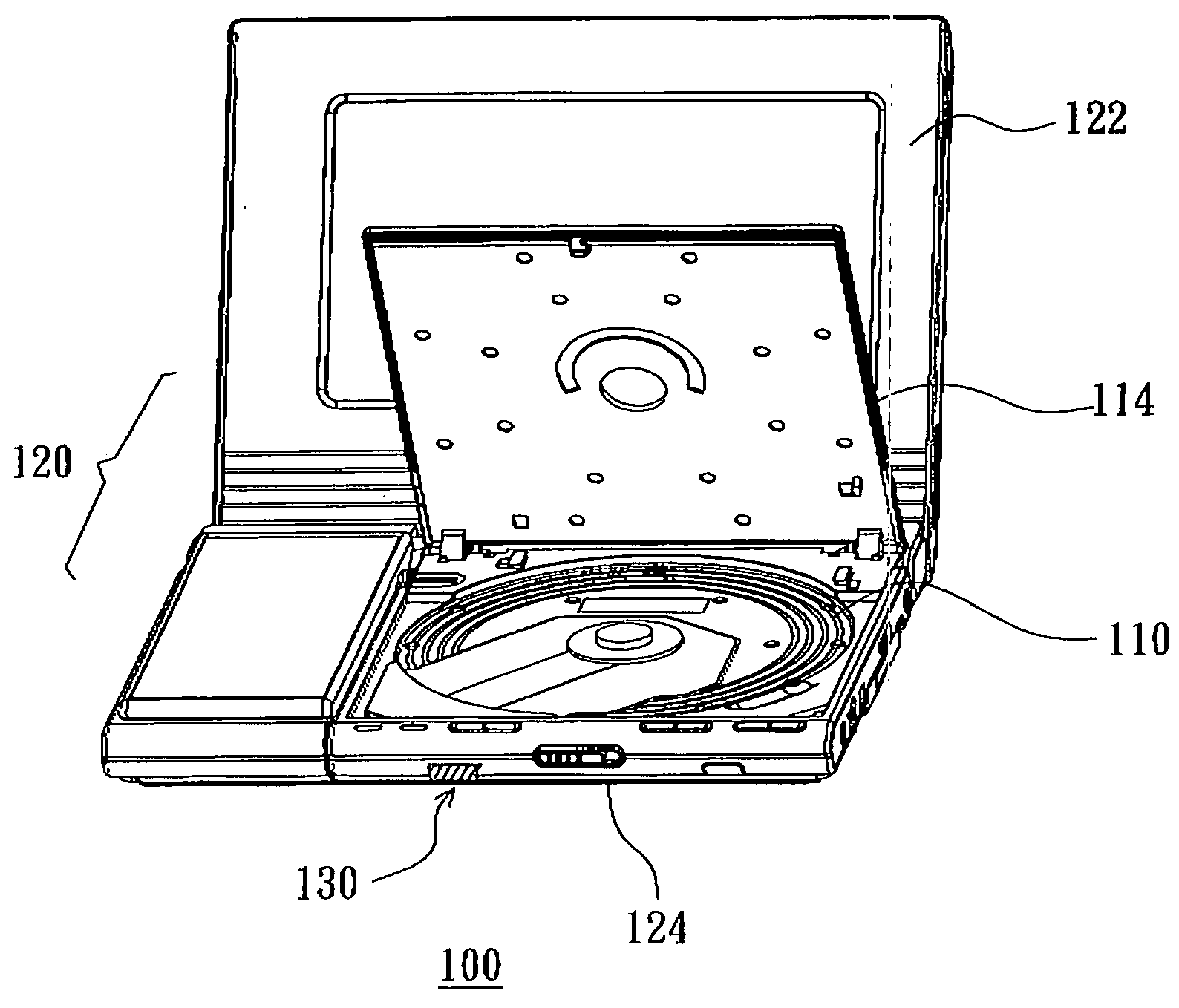 Audio video playing/displaying apparatus with detachable media-accessing device