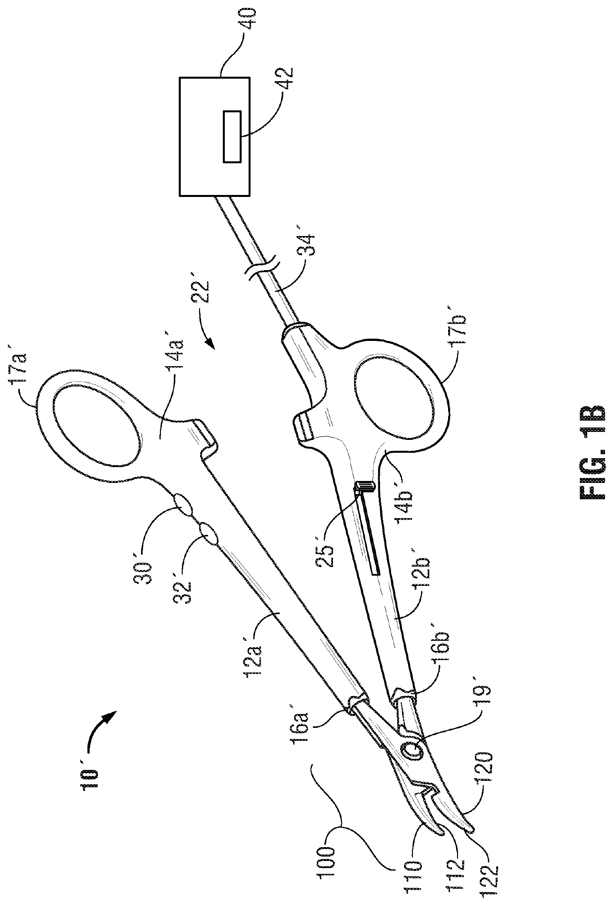 Surgical device with an end-effector assembly and system for monitoring of tissue during a surgical procedure