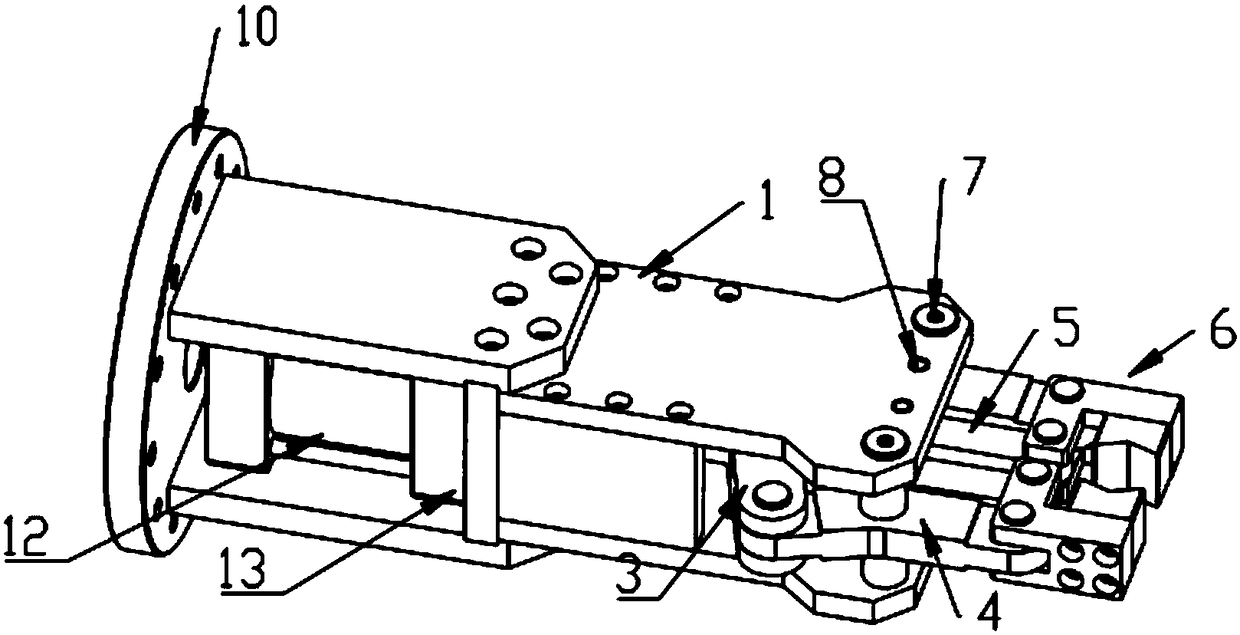 Horizontal clamping mechanism, robot clamping claw and clamping method