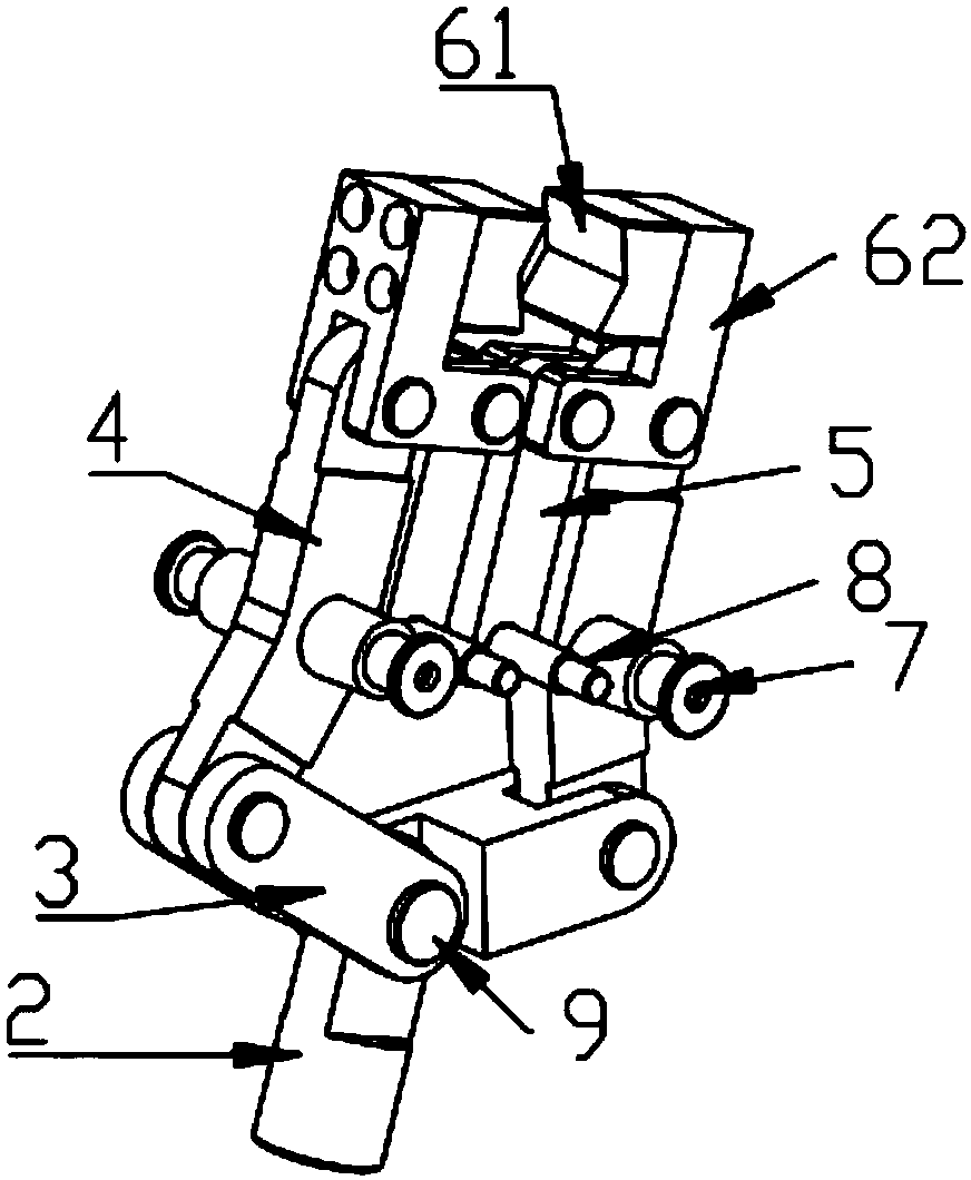 Horizontal clamping mechanism, robot clamping claw and clamping method