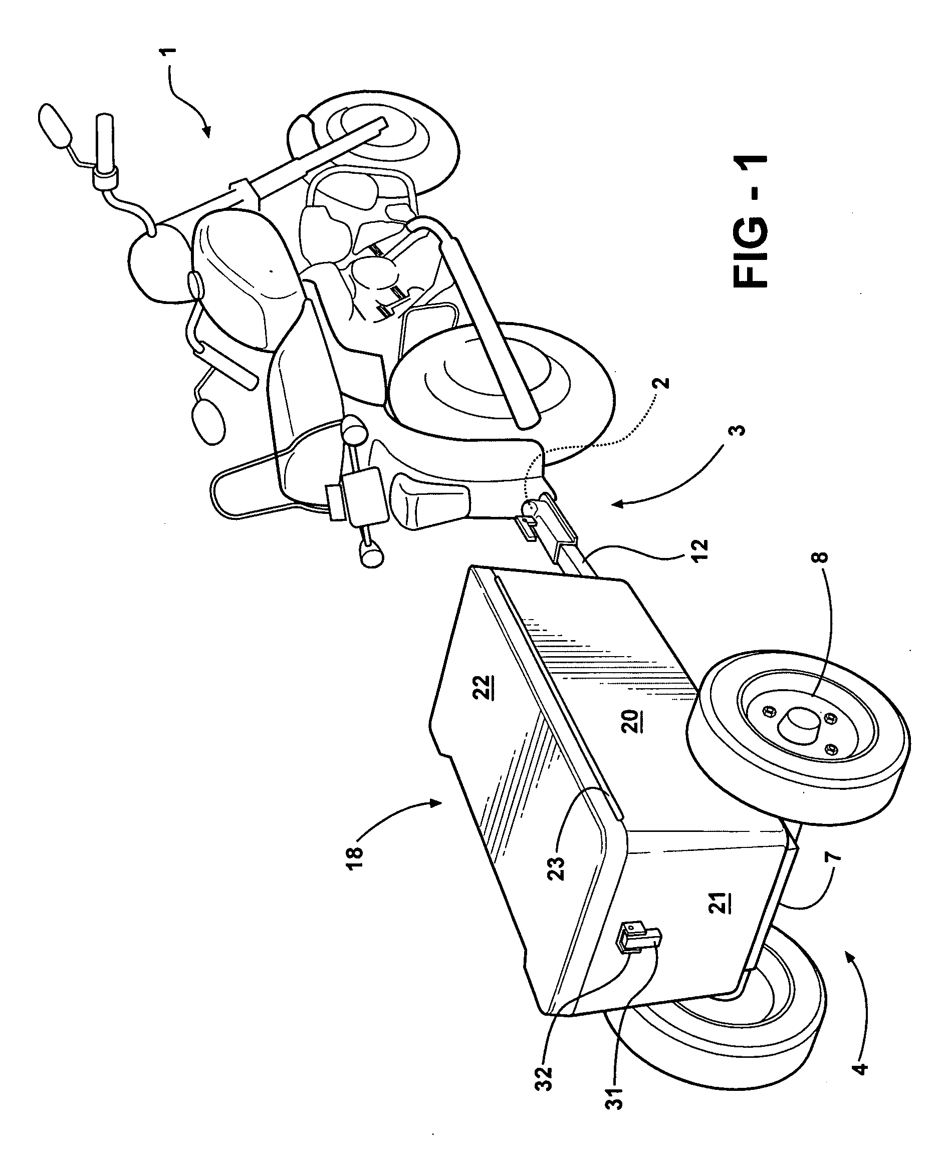 Motorcycle trailer construction