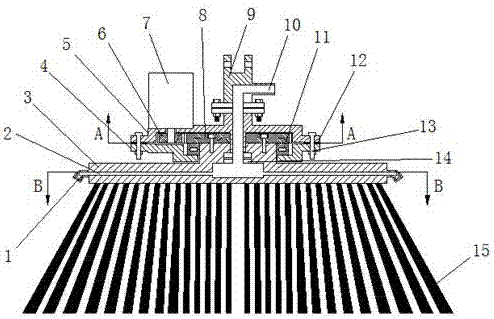Road sweeper brush with dust-setting device