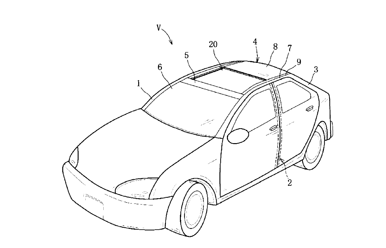 Upper vehicle-body structure of vehicle