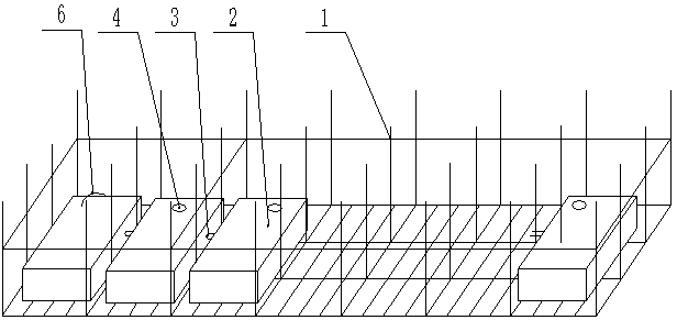 Water tank structure for load test, test device and test method