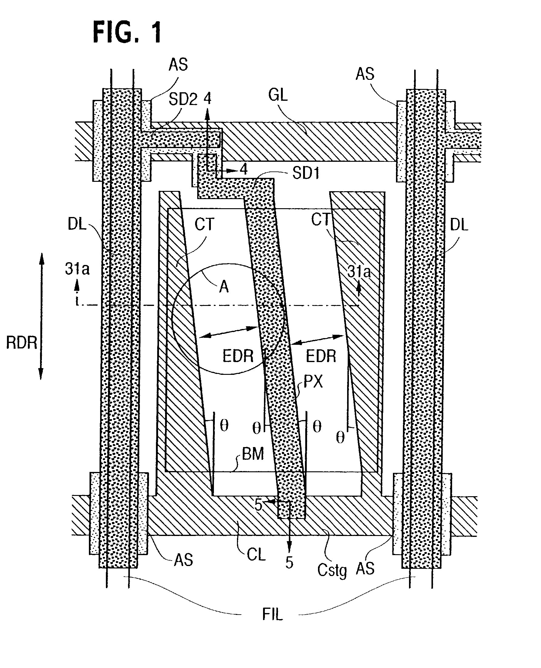 In-plane field type liquid crystal display device comprising liquid crystal molecules with more than two kinds of reorientation directions