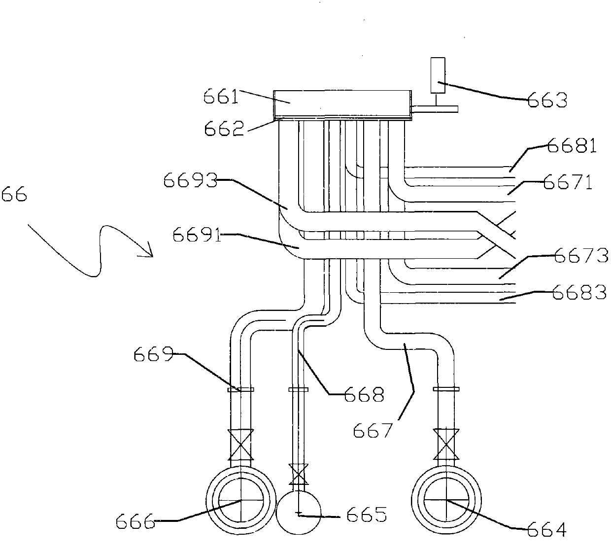 Export condensation and recovery purification method for coke oven raw gas of coal gangue pyrolysis gasification