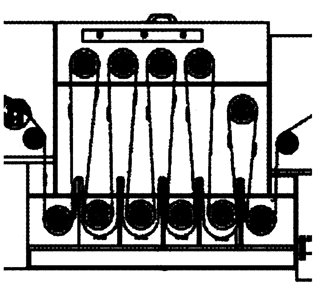 Hydraulically driven low-tension energy-saving open-width rinsing bath