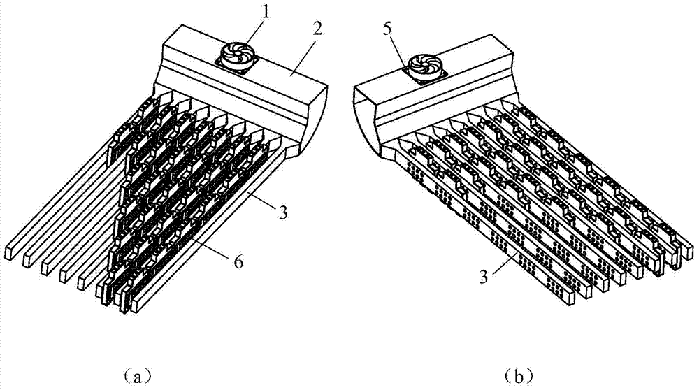 A multi-tube fixed-point jet air-cooled heat dissipation device for radar tr components