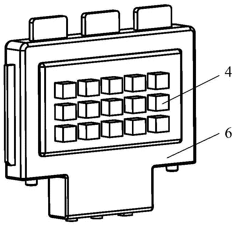 A multi-tube fixed-point jet air-cooled heat dissipation device for radar tr components