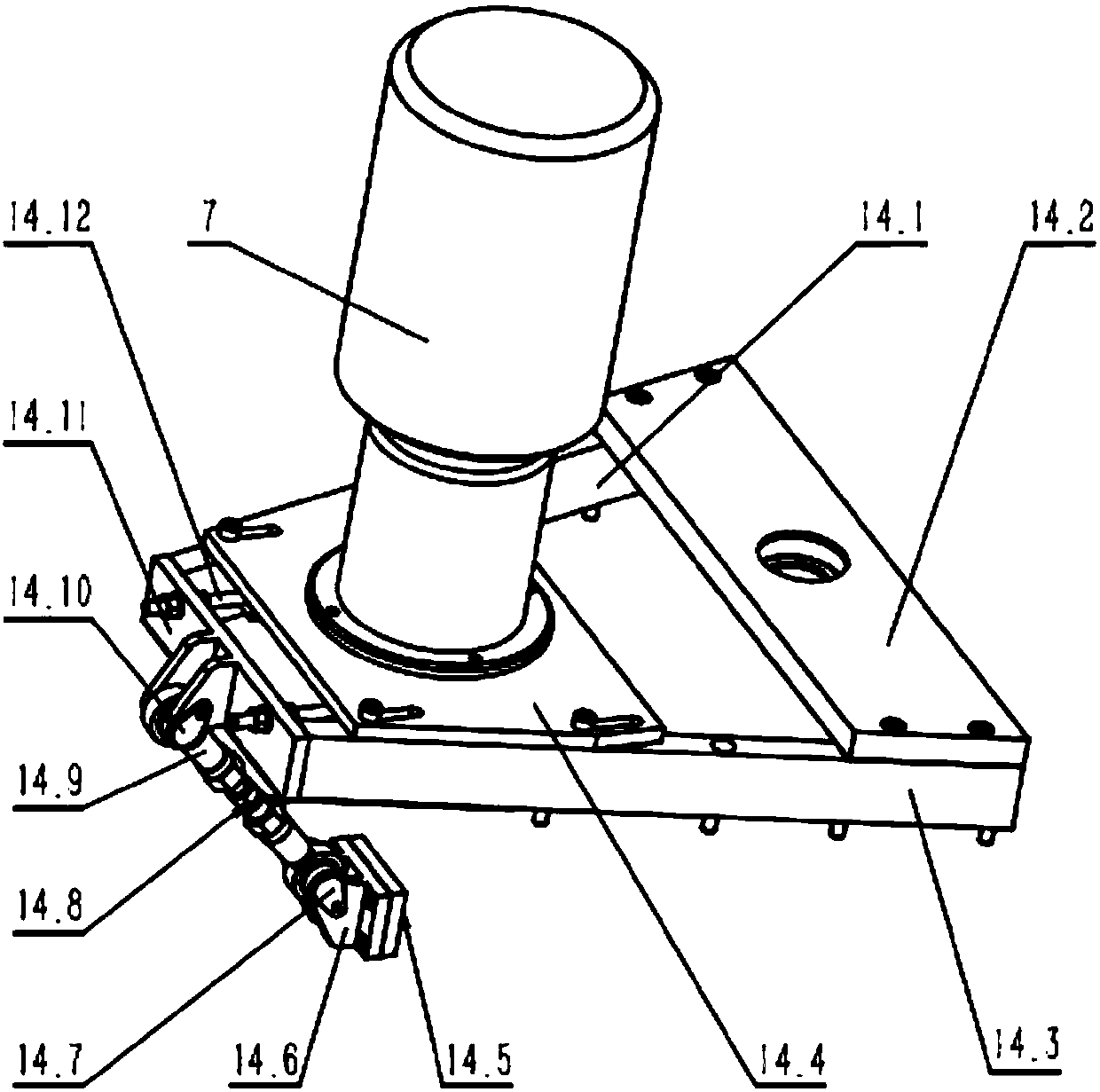 High rotating speed upper plate device for gantry type polishing machine