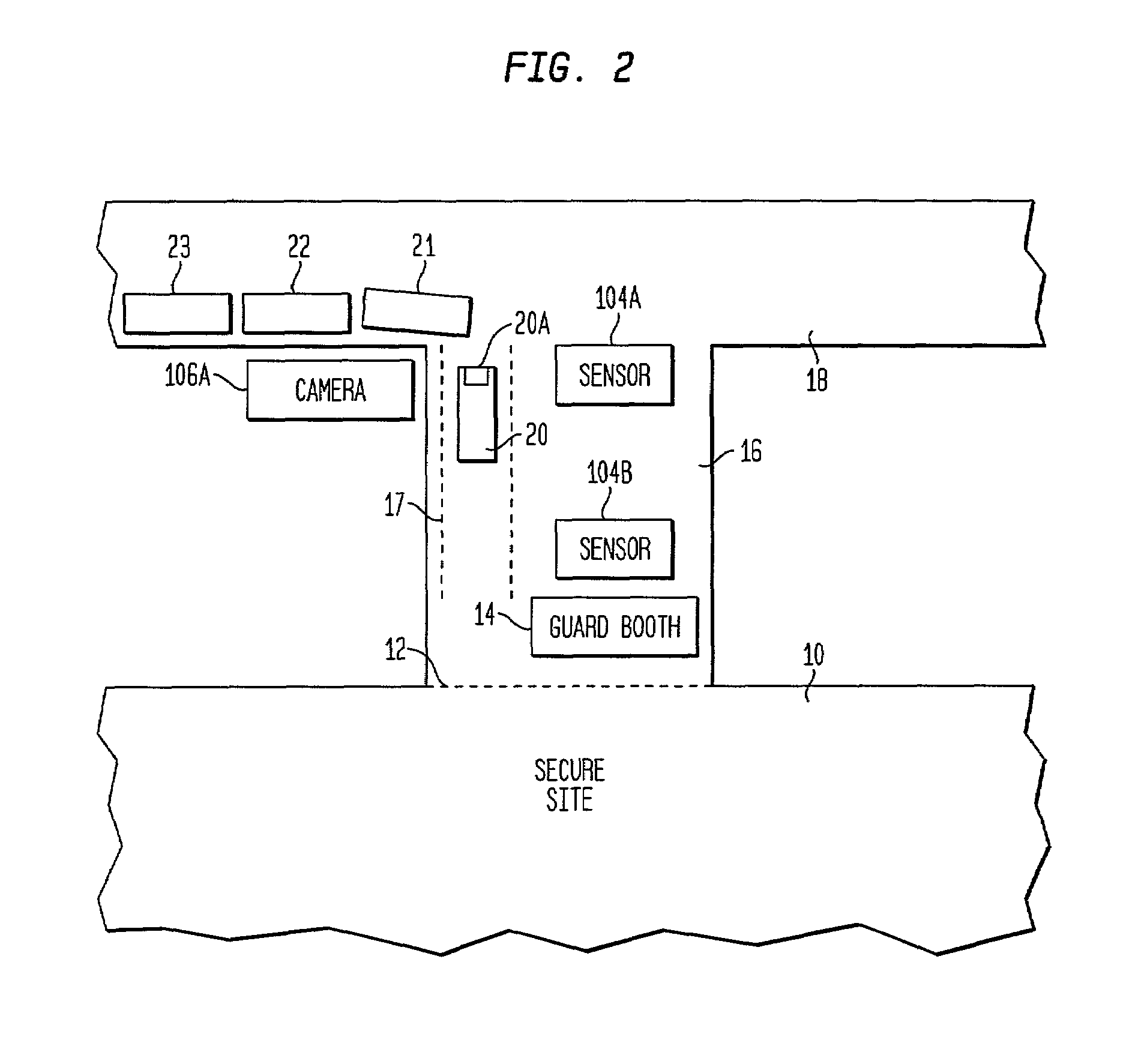 Automatic vehicle information retrieval for use at entry to a secure site
