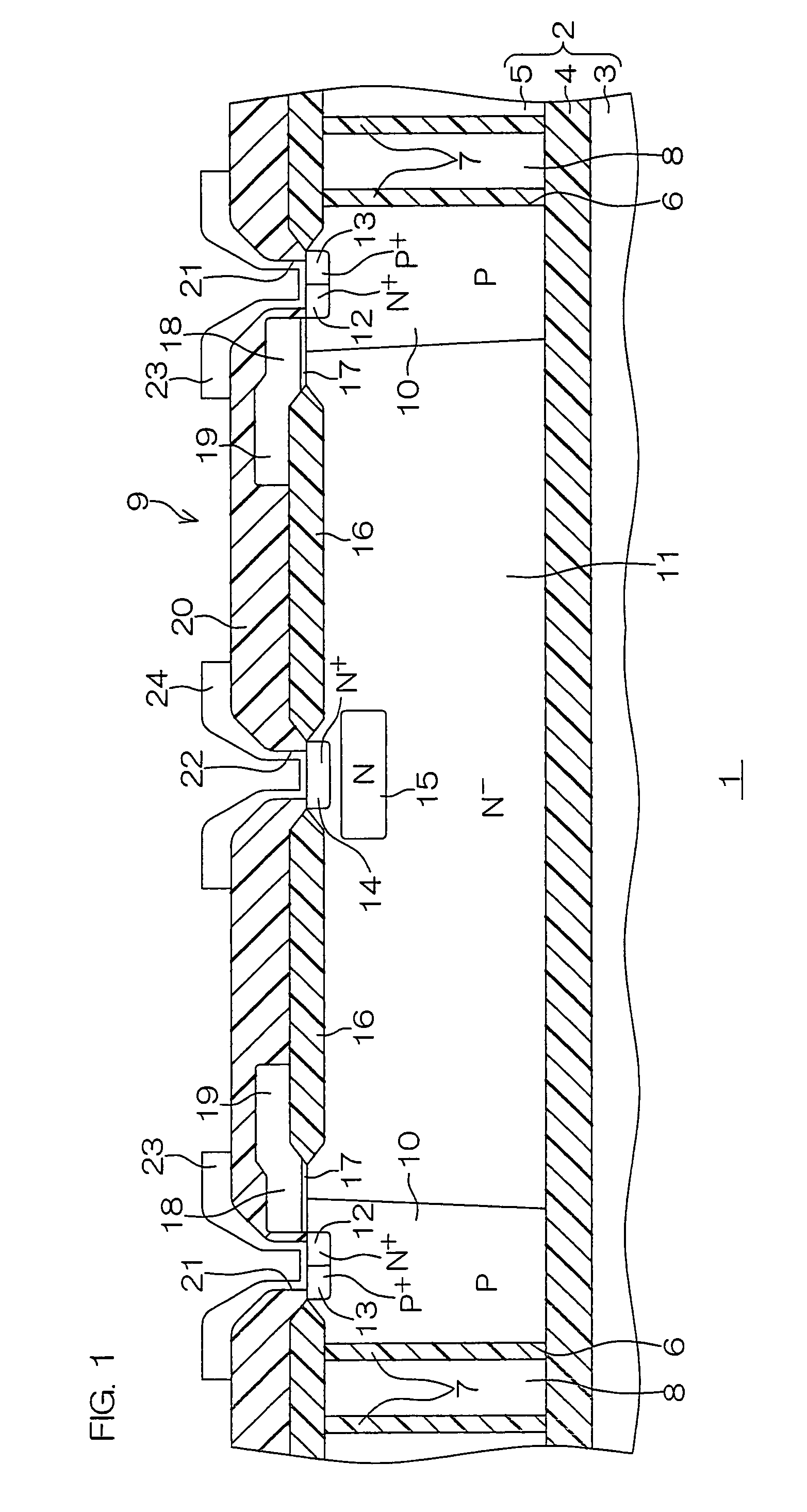 Lateral double diffused MOSFET device