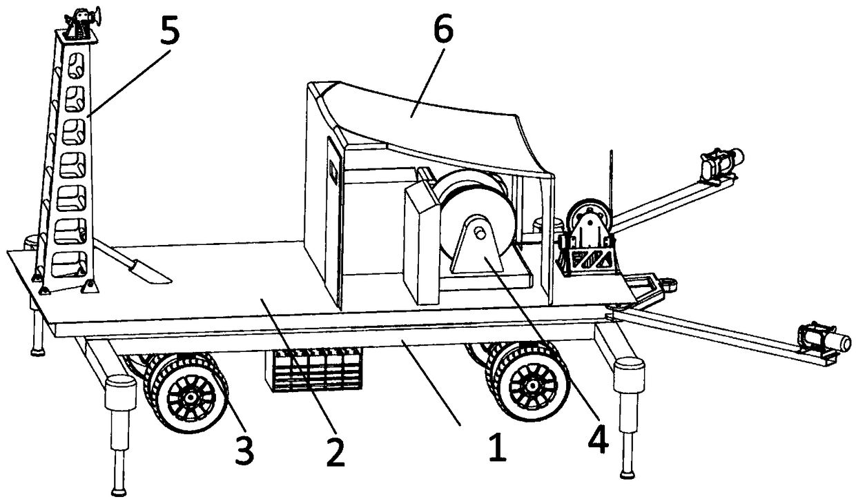 Hub motor type anchoring vehicle