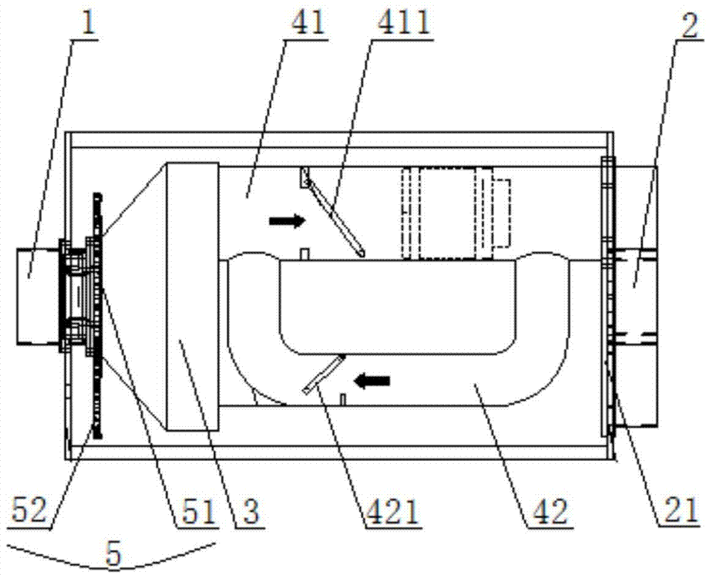 A wind box type pipeline commutator