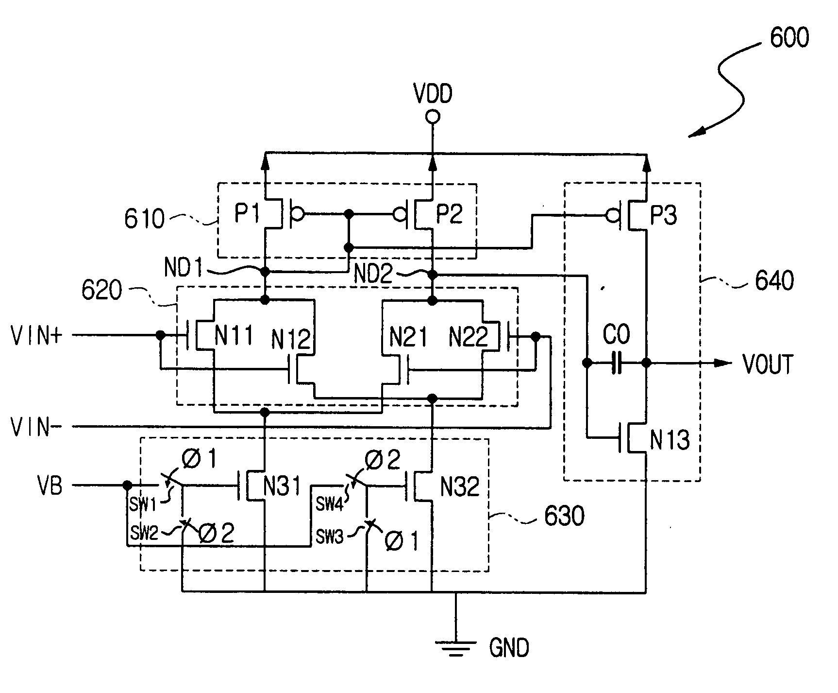 Apparatus and method for reducing flicker noise of CMOS amplifier